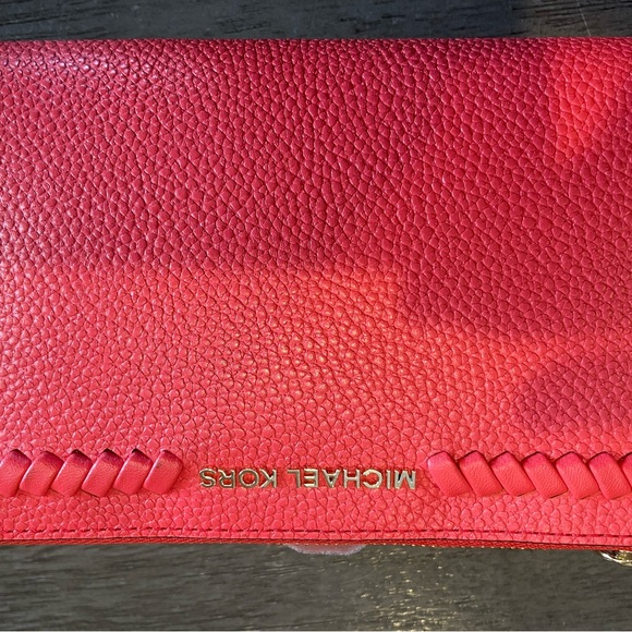 MICHAEL Michael Kors Cherry Red Textured Wallet - Picture 1 of 5